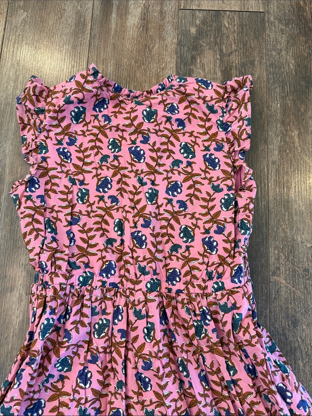Crewcuts Pink Floral Ruffle Sleeve Tiered Dress - Picture 12 of 14